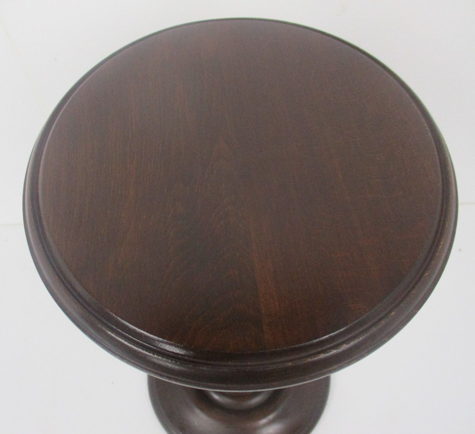 L Hand Carved Ornate Wood  Barley Twist Pedestal  Table Bonsai  Plant Stand photo for sale