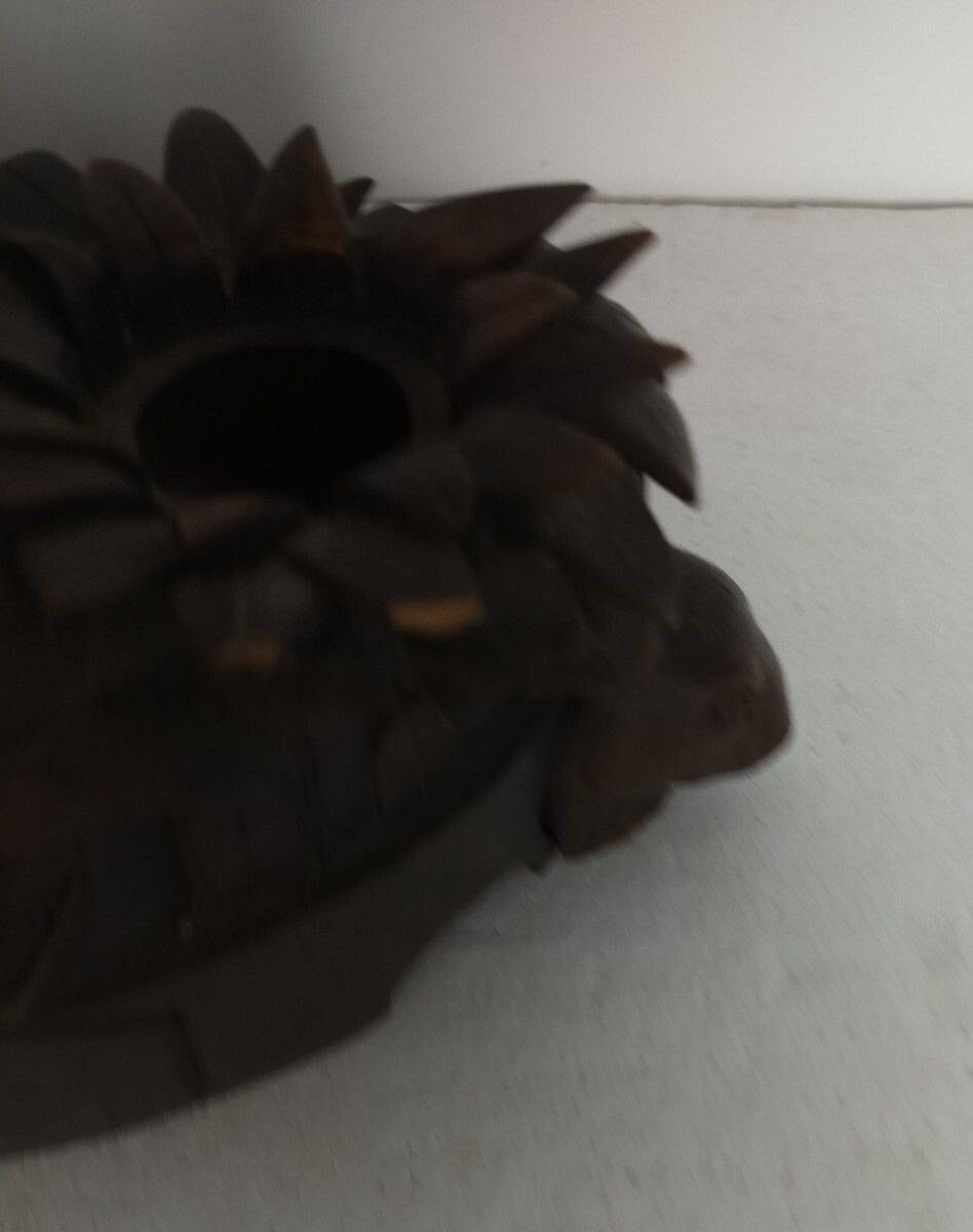 Art Antique Large Rare Black Forest Wood Carving Inkwell Eagle Forest Animals Stunni photo