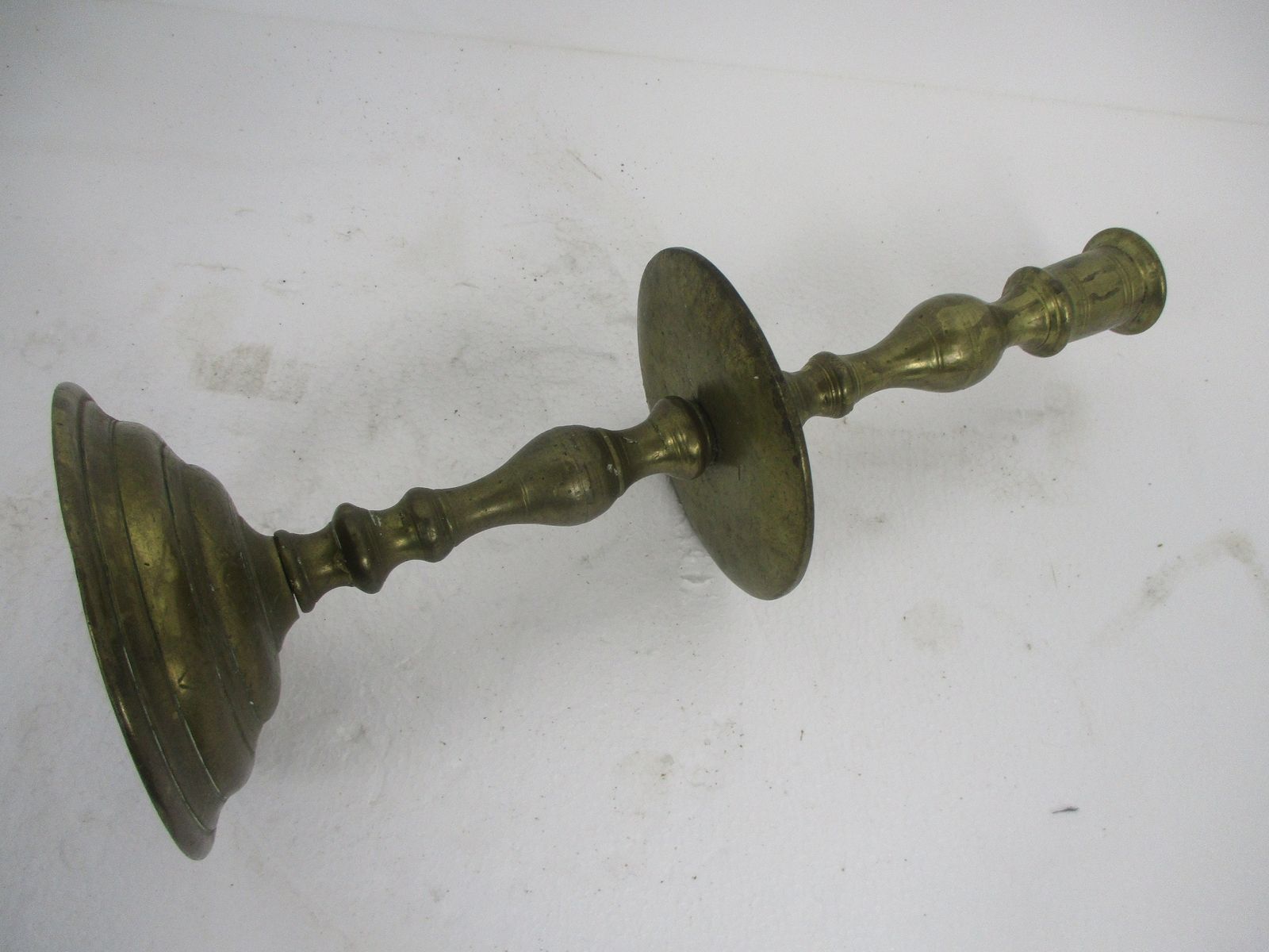 Large Antique Candle Holder Candlestick Church Chapel  Altar Monastery Brass 190 photo 214.0