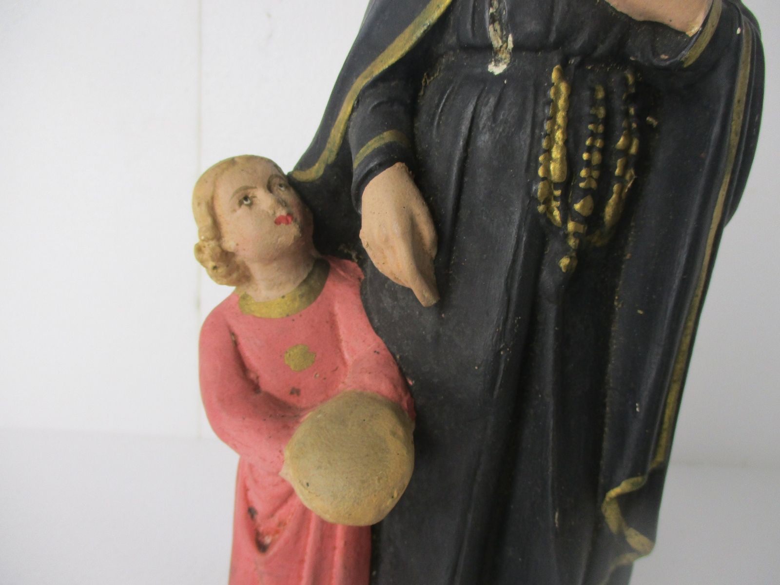 Vintage Statue Saint Santo Gerard Santo Majella Plaster Priest Patron Good Sales photo Art