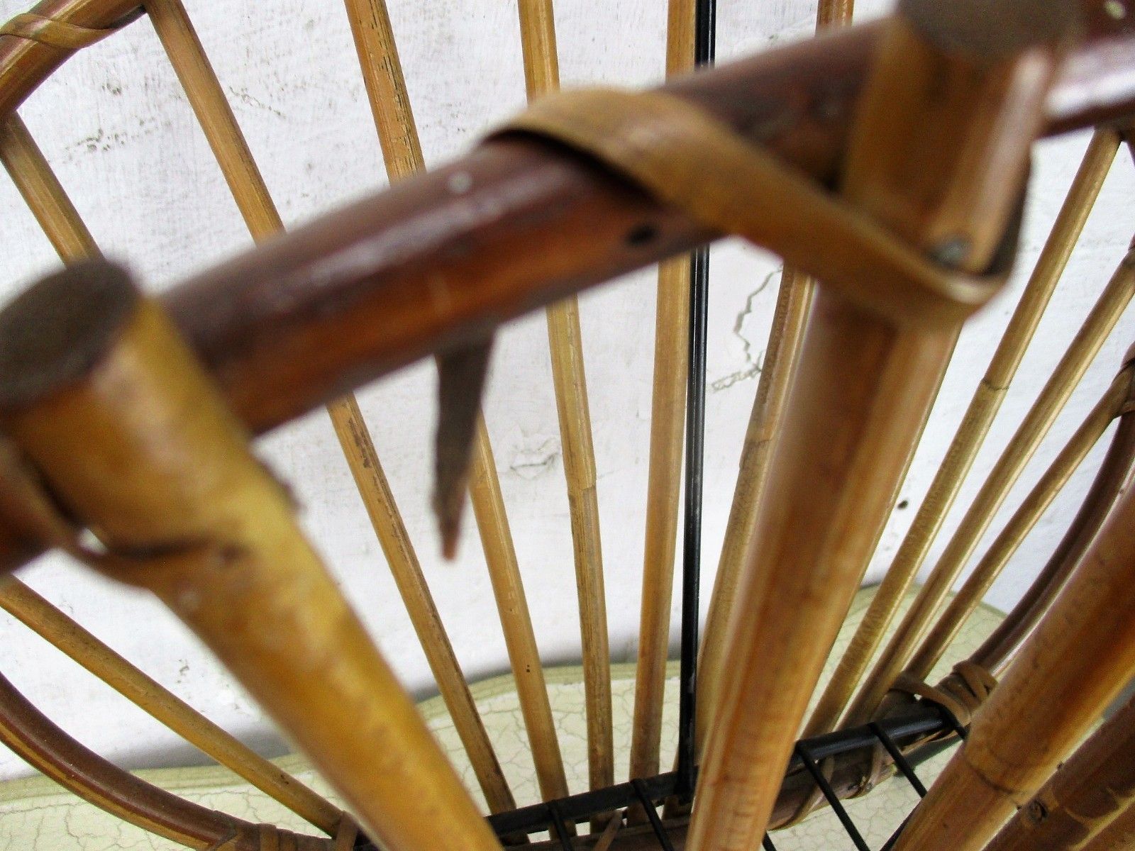 Mid Century Modern Rattan Magazine Newspaper Basket  Rack Box Modernist Htf photo buy