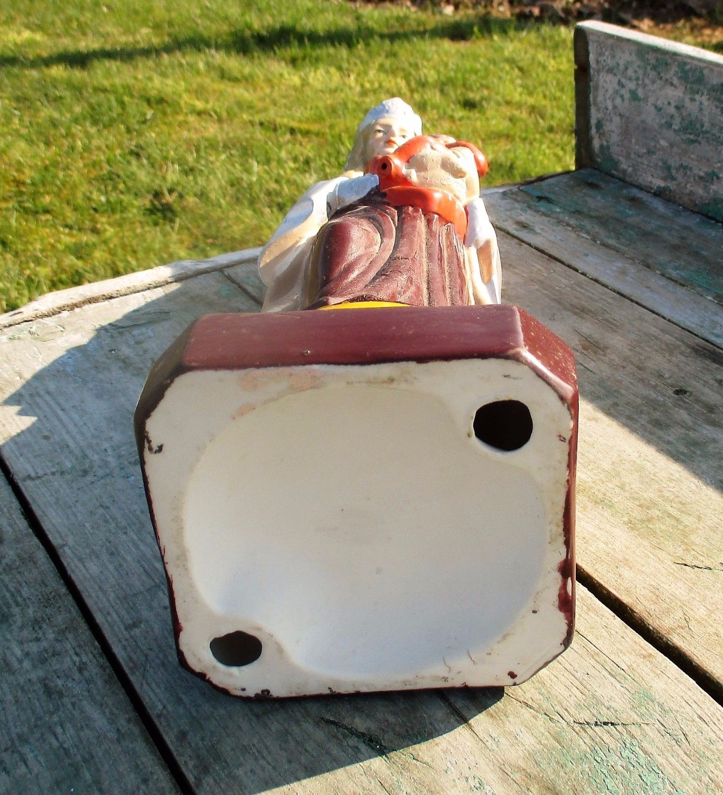 Vintage Virgin Mary Madonna With Child Porcelain Statue Catholic Lovely 14.56" photo vintage