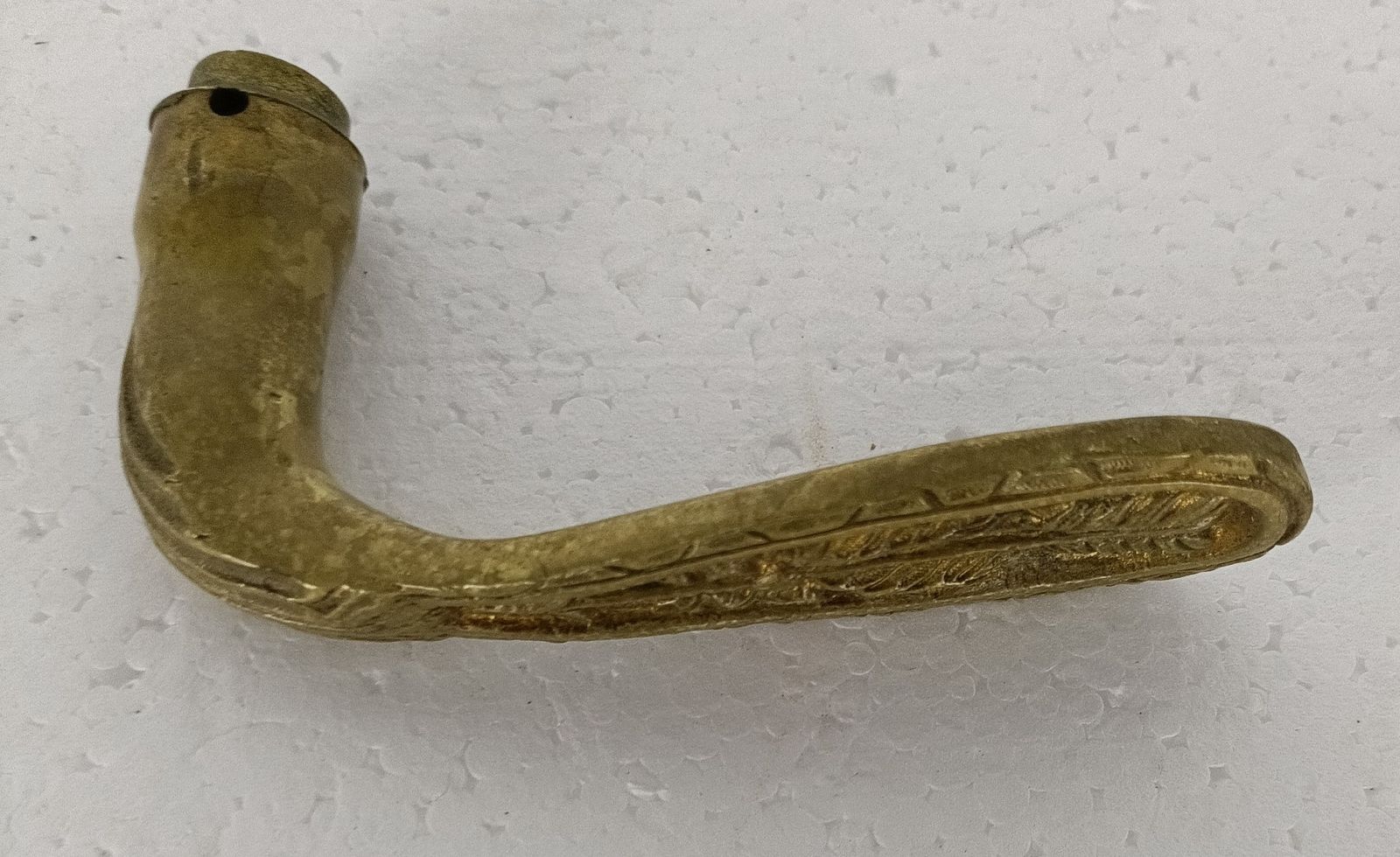 Large Antique Brass Door Pull Push Handle Reclaimed Architectural Ornate photo buy