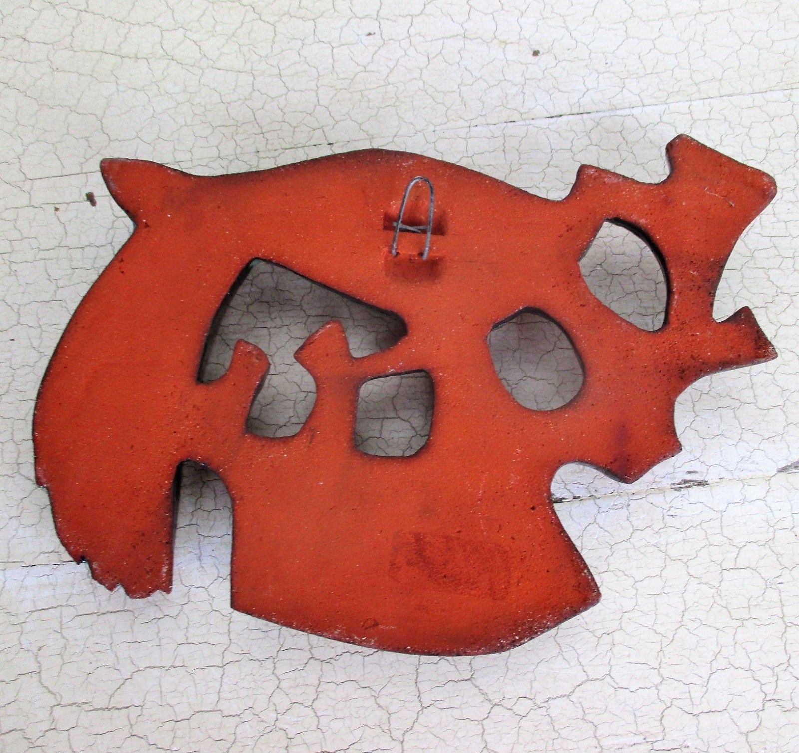 Red Wall Hanging Fish Modernist Art Ceramic Wall Plaque Era Amphora  Vandeweghe photo 60.0