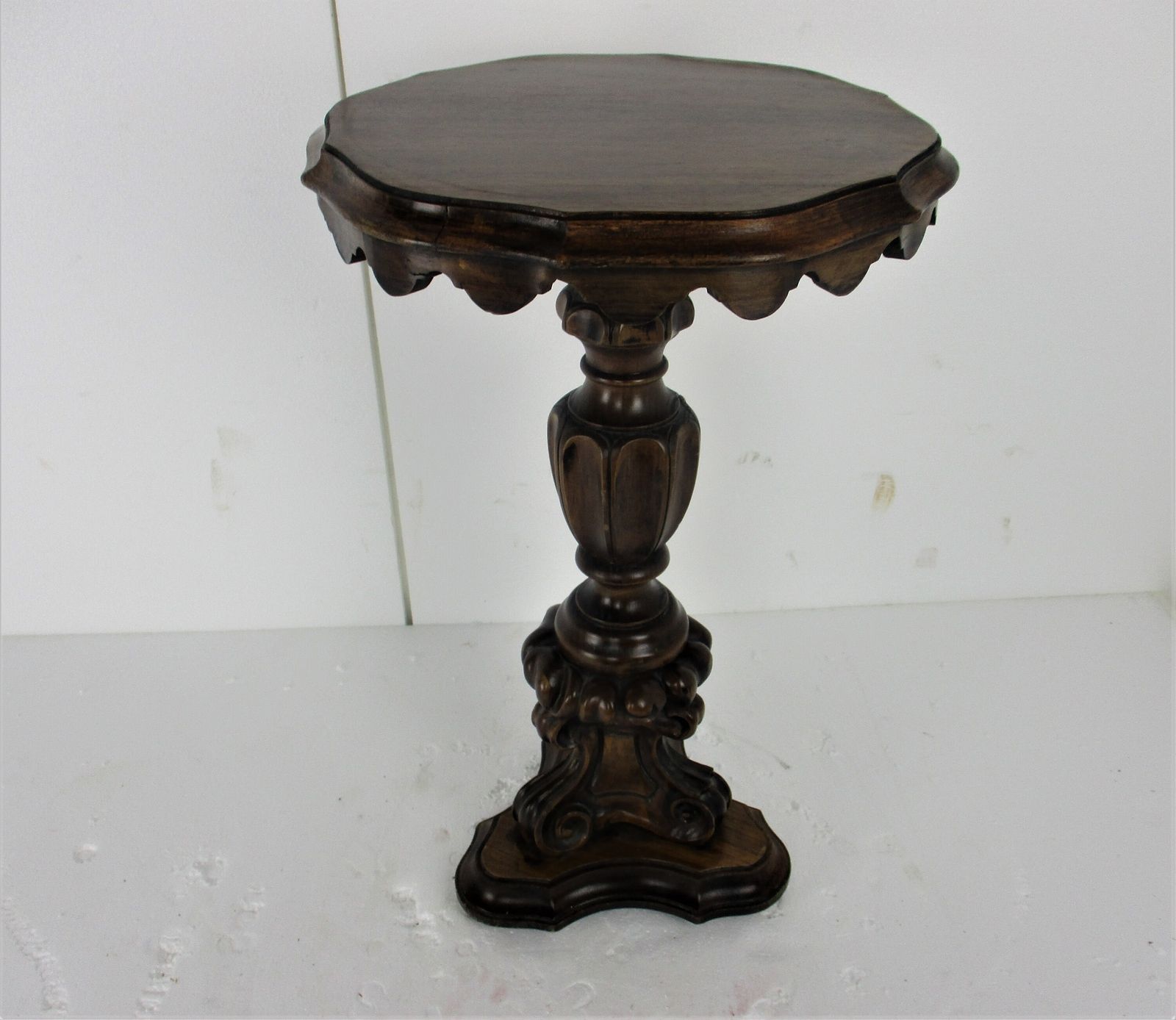 Xl Wooden Pillar Pedestal Display Side Occasional  Table Bonsai  Plant Stand  St photo furniture