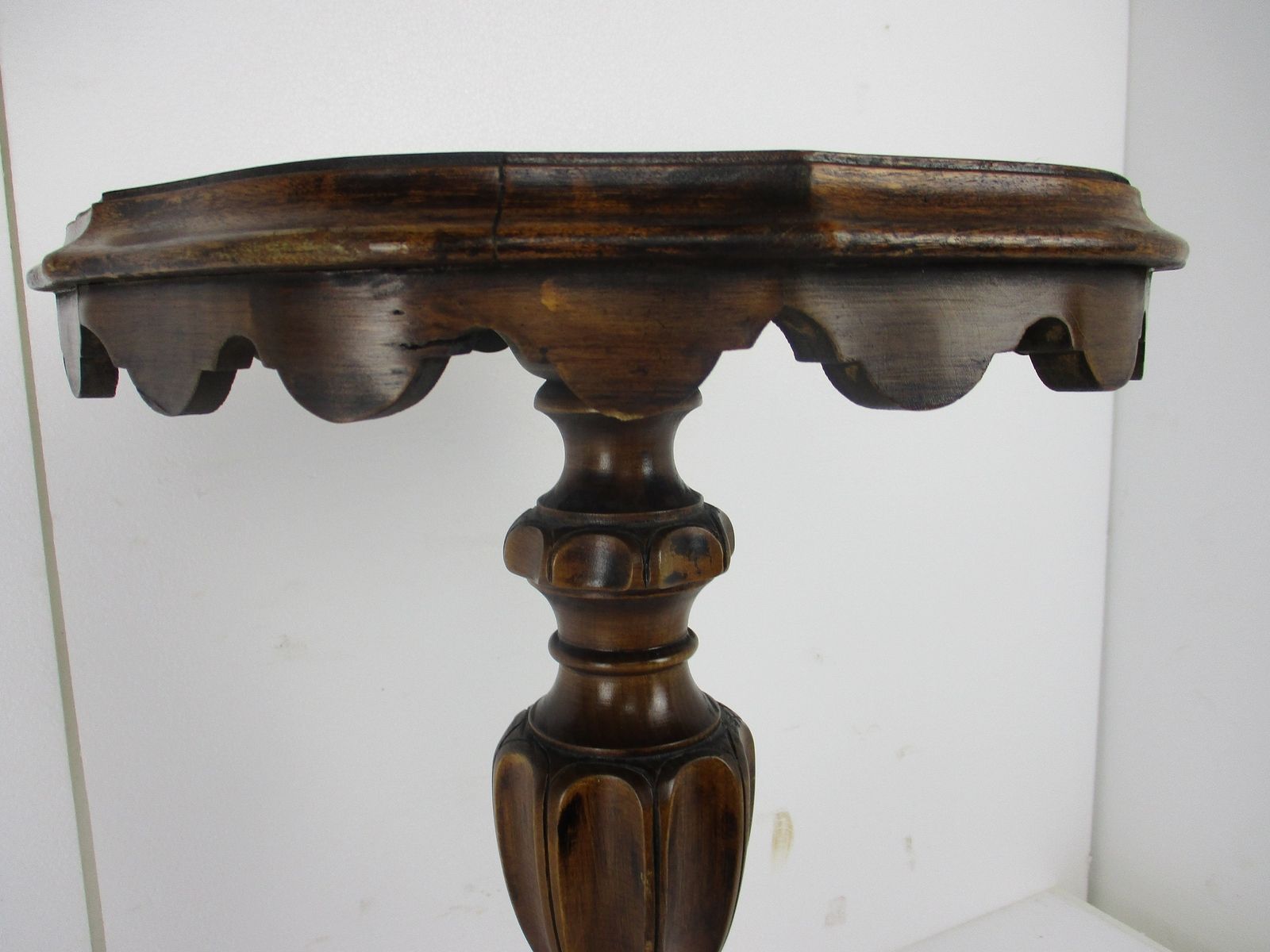 Xl Wooden Pillar Pedestal Display Side Occasional  Table Bonsai  Plant Stand  St photo for sale