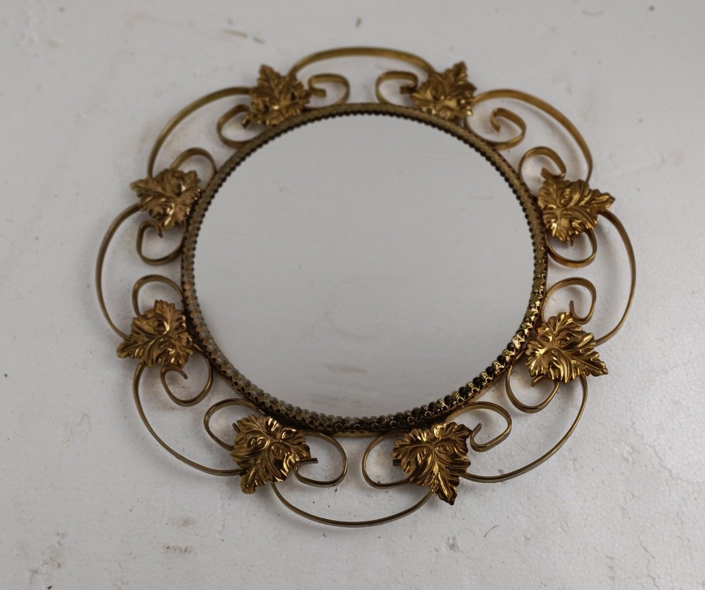 Retro Modernist Starburst Sunburst Brass Wall Mirror Mid Century Modernist Funky photo furniture