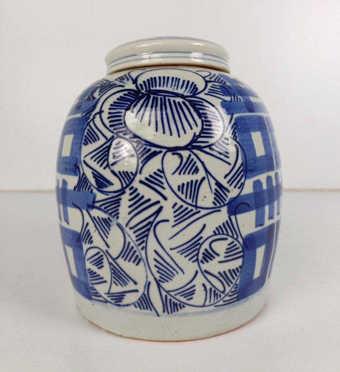 Antique Double Happiness Vase Urn Ginger Jar Shuangxi Wedding Bliss Blue White C photo furniture
