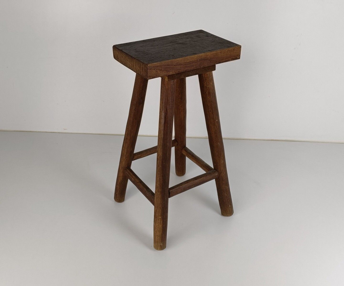 Antique Milking Stool Bench Bar Stool Pedestal Plant Bonsai Stand  Barn Country photo furniture