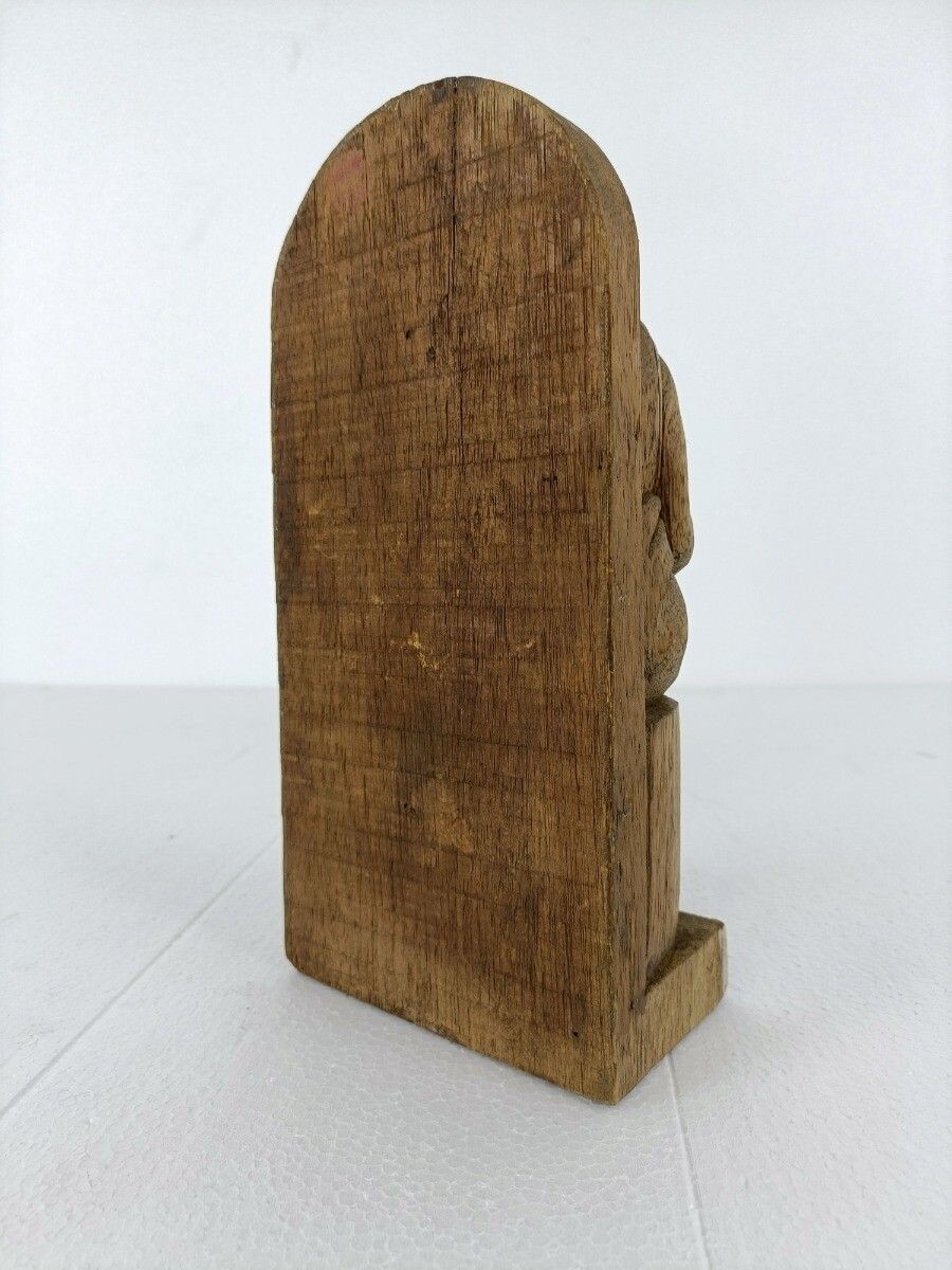 Sculpture Statue Figurine Hand Carved Wood Mother And Child Signed G Gysen photo vinterior