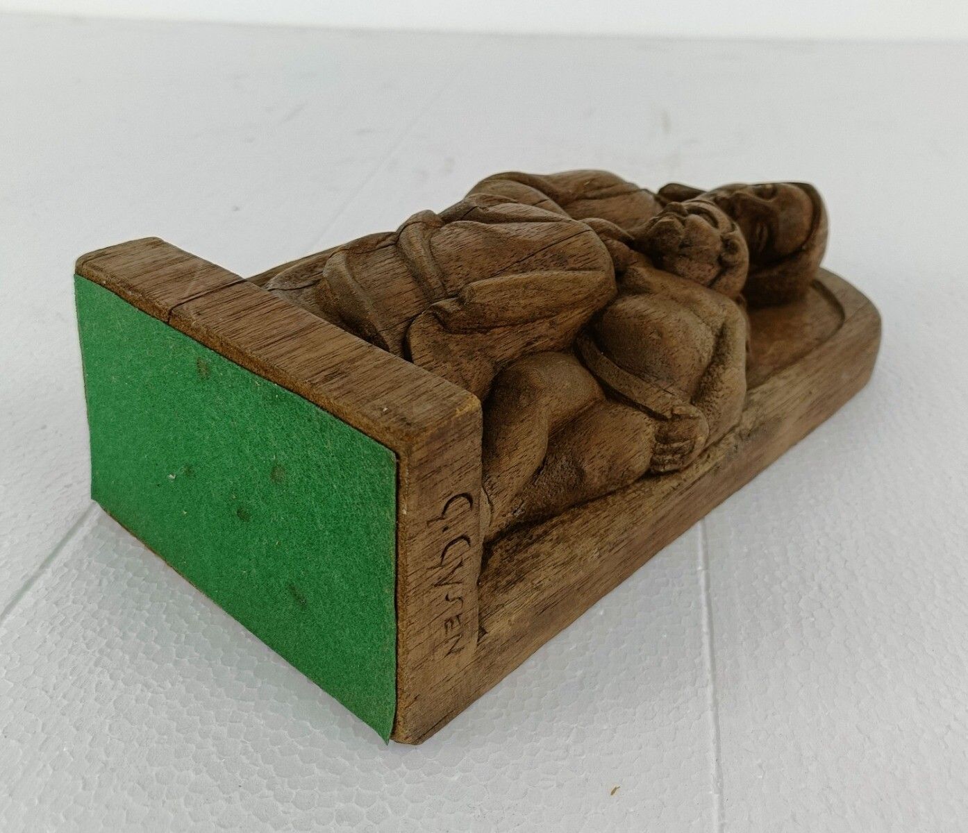 photo for sale Sculpture Statue Figurine Hand Carved Wood Mother And Child Signed G Gysen