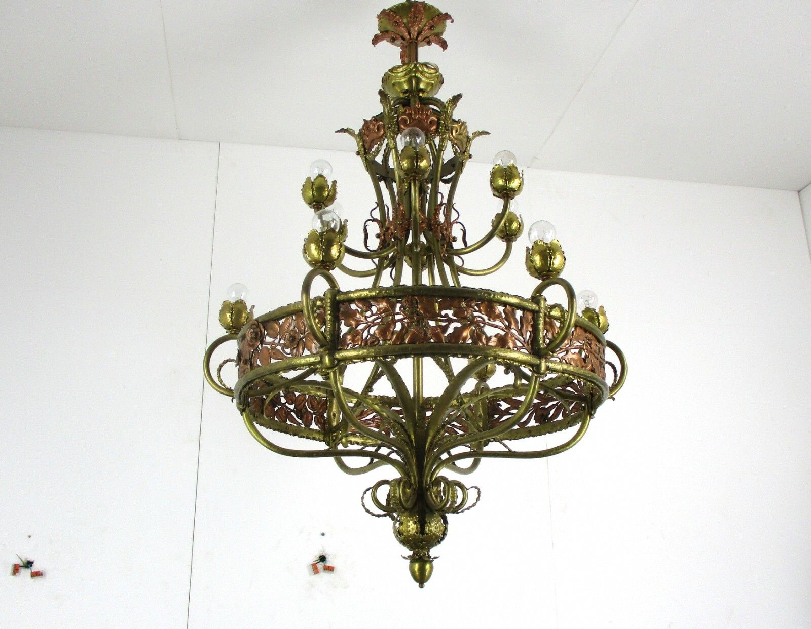 Unique Hand Made Brass Chandelier Designer Verlinden 12 Lights Exquisite Antique photo for sale