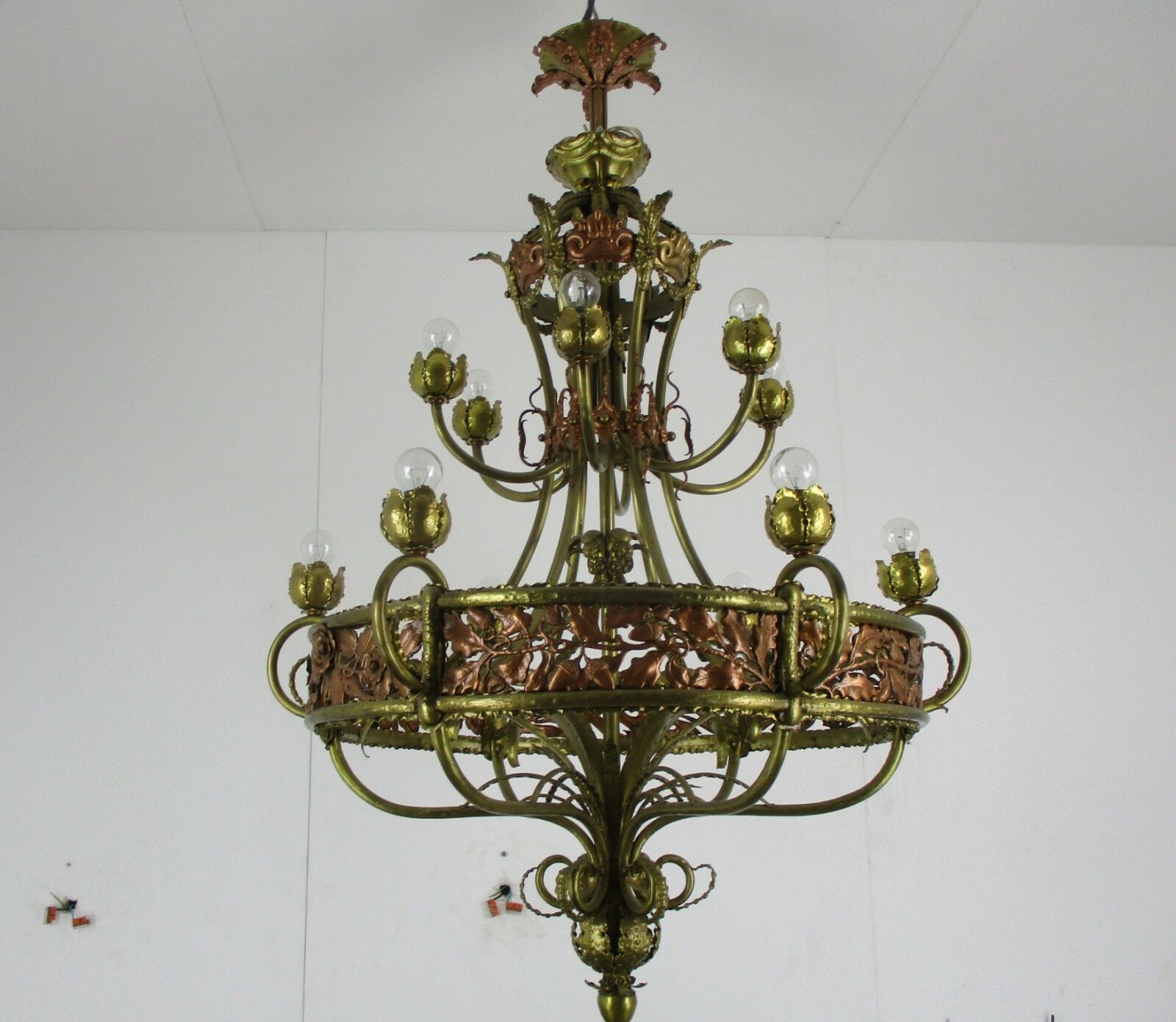 Lighting Unique Hand Made Brass Chandelier Designer Verlinden 12 Lights Exquisite Antique photo