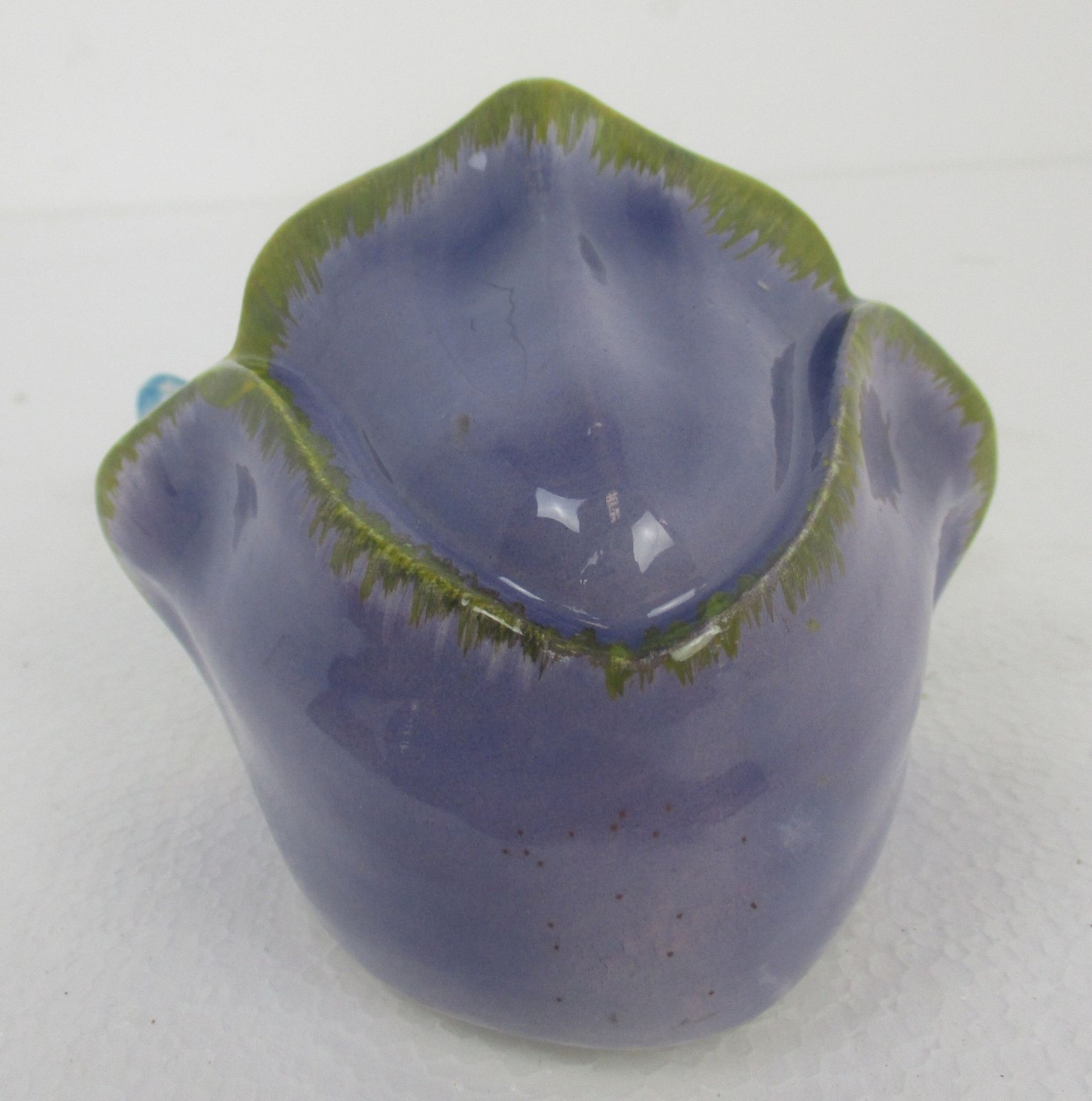 Holy Water Font Angel Hand Painted Bisque Porcelain Collector Htf 8.66" photo for sale