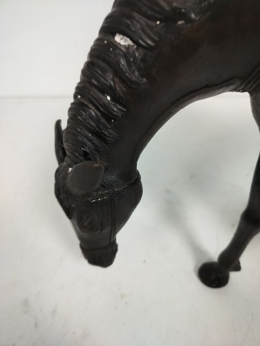 Bronze Statue Vintage Toa On His Mule Reading A Book The Horseman photo vinterior