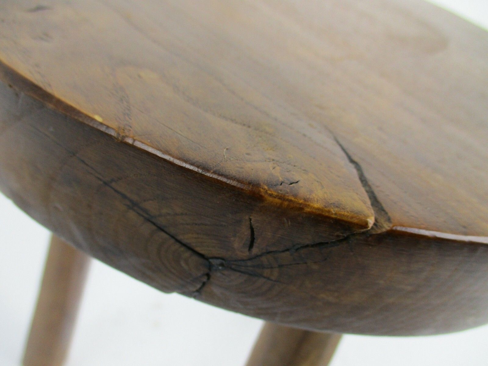 Antique  Hand Carved Wood Tripod Milking Stool Pedestal  Plant Bonsai Table photo Furniture