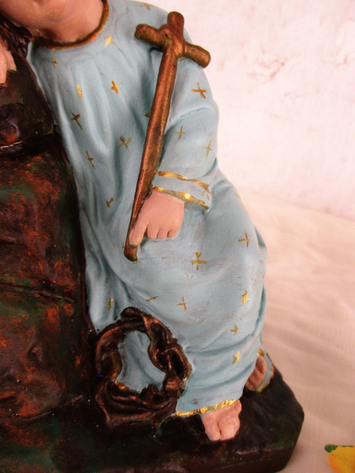 Antique Sweet Statue Jesus Christ As A Child In Pyama Plaster Htf Collector photo 204.0