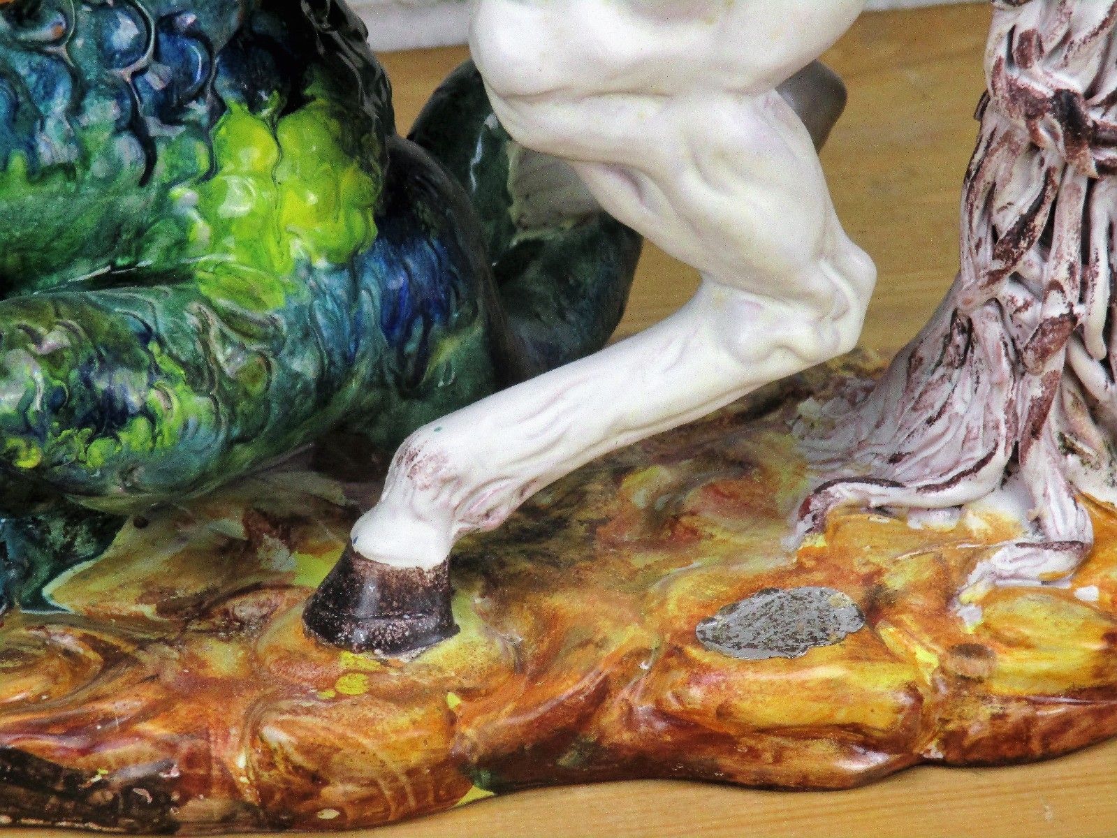 Large Gorgeous Statue Saint George Slaying Dragon Pattarino Marioni Terracotta photo buy