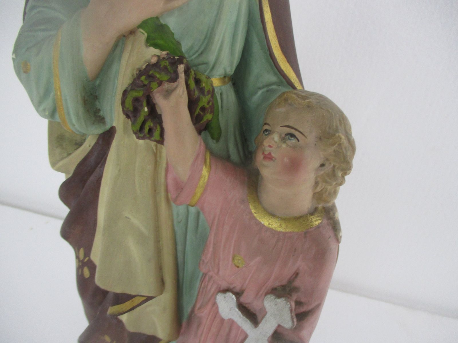 Statue Saint Joseph Protector Of Homes Infant Jesus Statue Chapel Art Deco 18.11 photo furniture