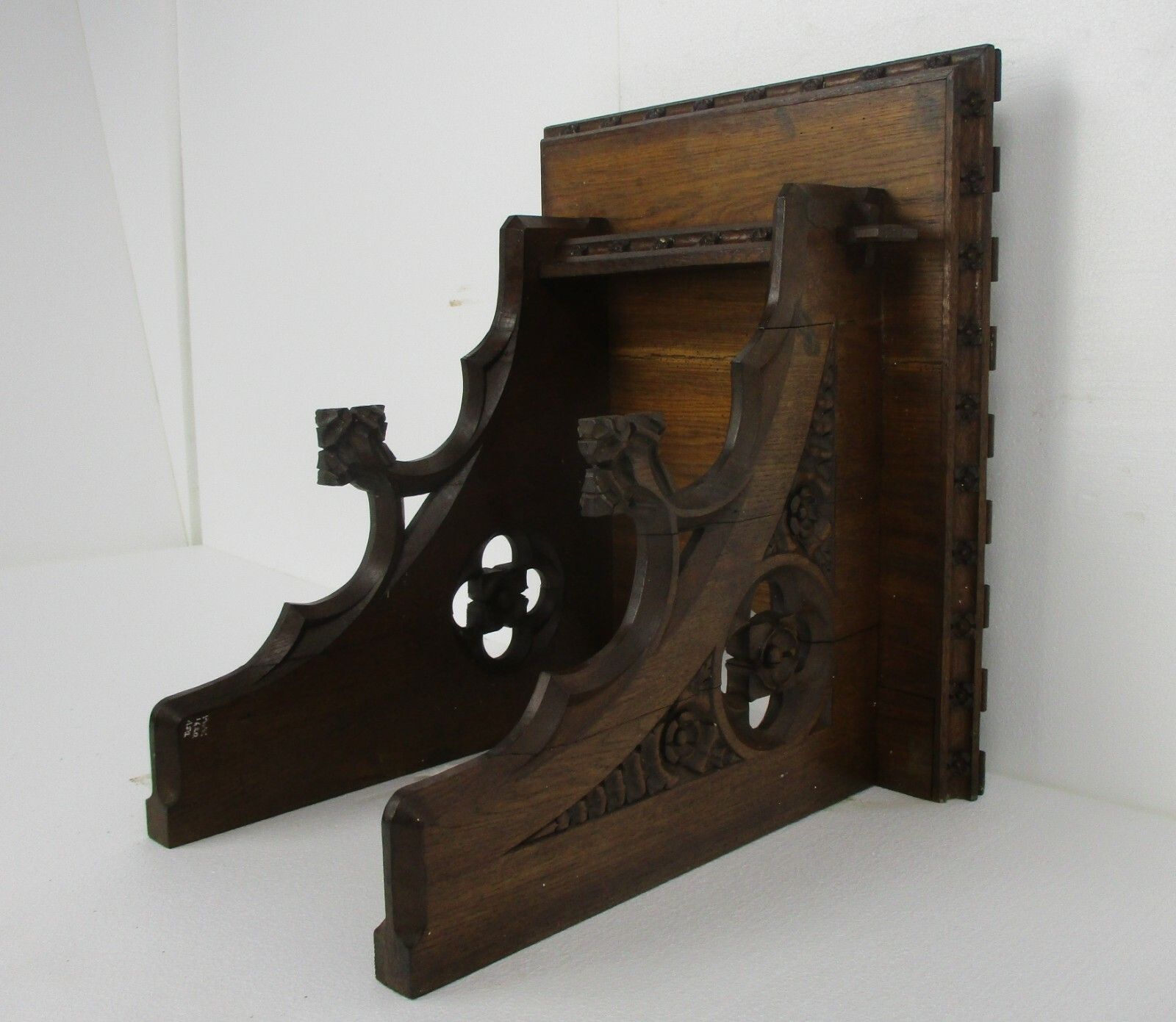 Gothic Antique Hand Carved French Oak Wall Hall Console Table 19th Century Wow photo 853.0