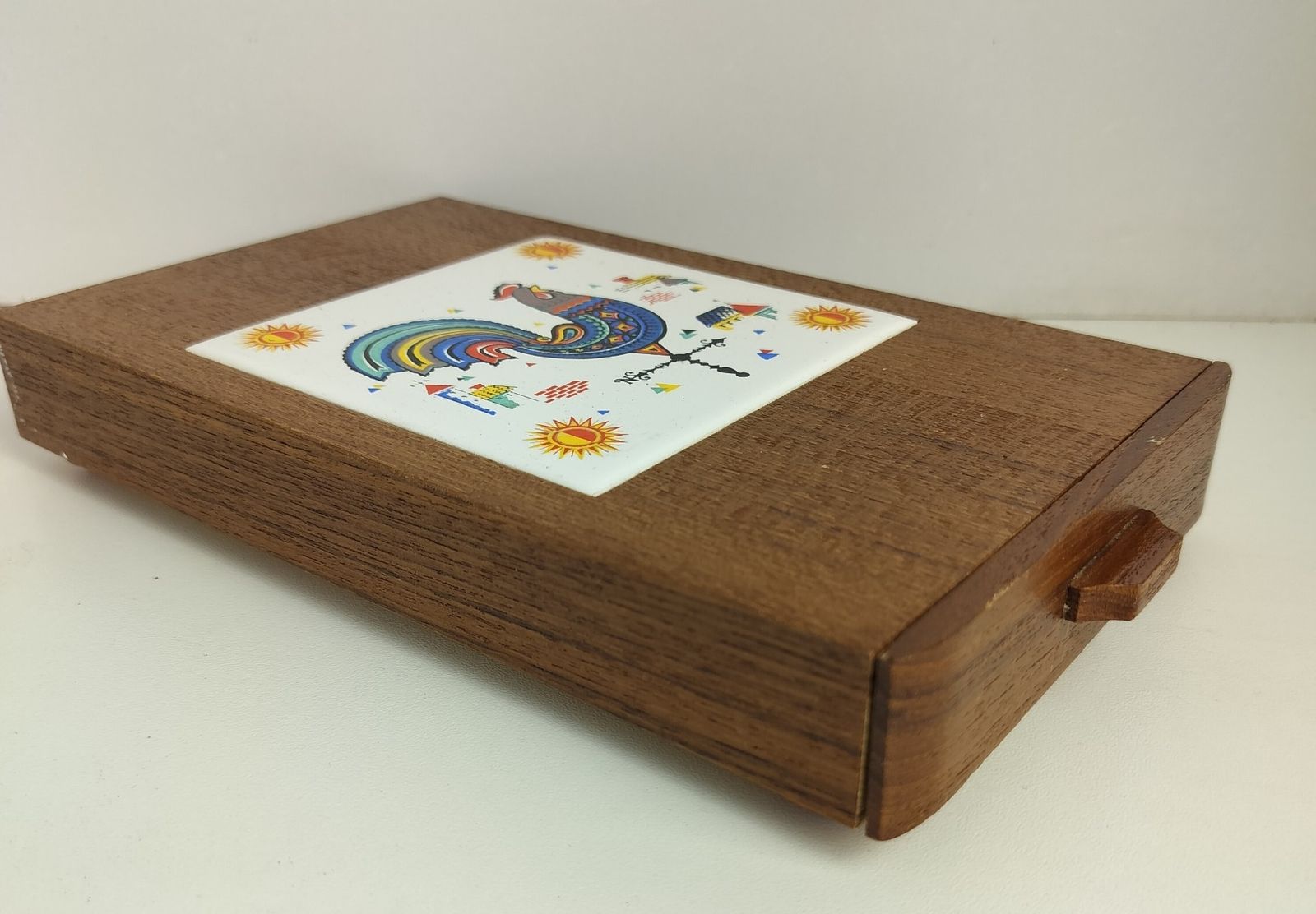 Scandinavian Wooden Box Cocktail Bar Set Berggren Norway Tile Rooster Retro Funk photo vinterior