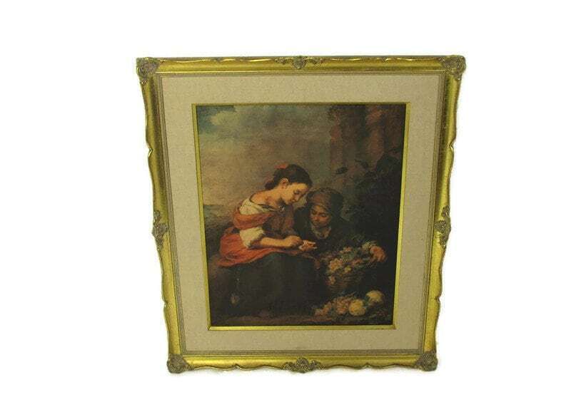 Art Print Beautiful Frame The Little Fruit Seller After Bartolome Esteban Murill