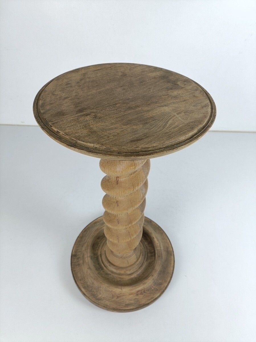 Vintage Plant Stand Barley Twist Pedestal Sand Blasted Side Table Bonsai Stand F photo for sale