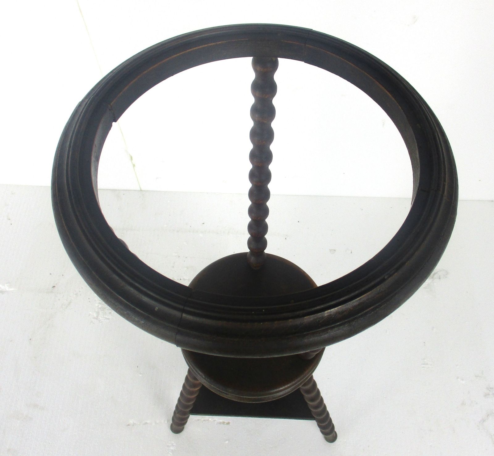 Antique Edwardian Floor Standing Plant Holder Planter Hobnails Wood Gorgeous Rar photo for sale