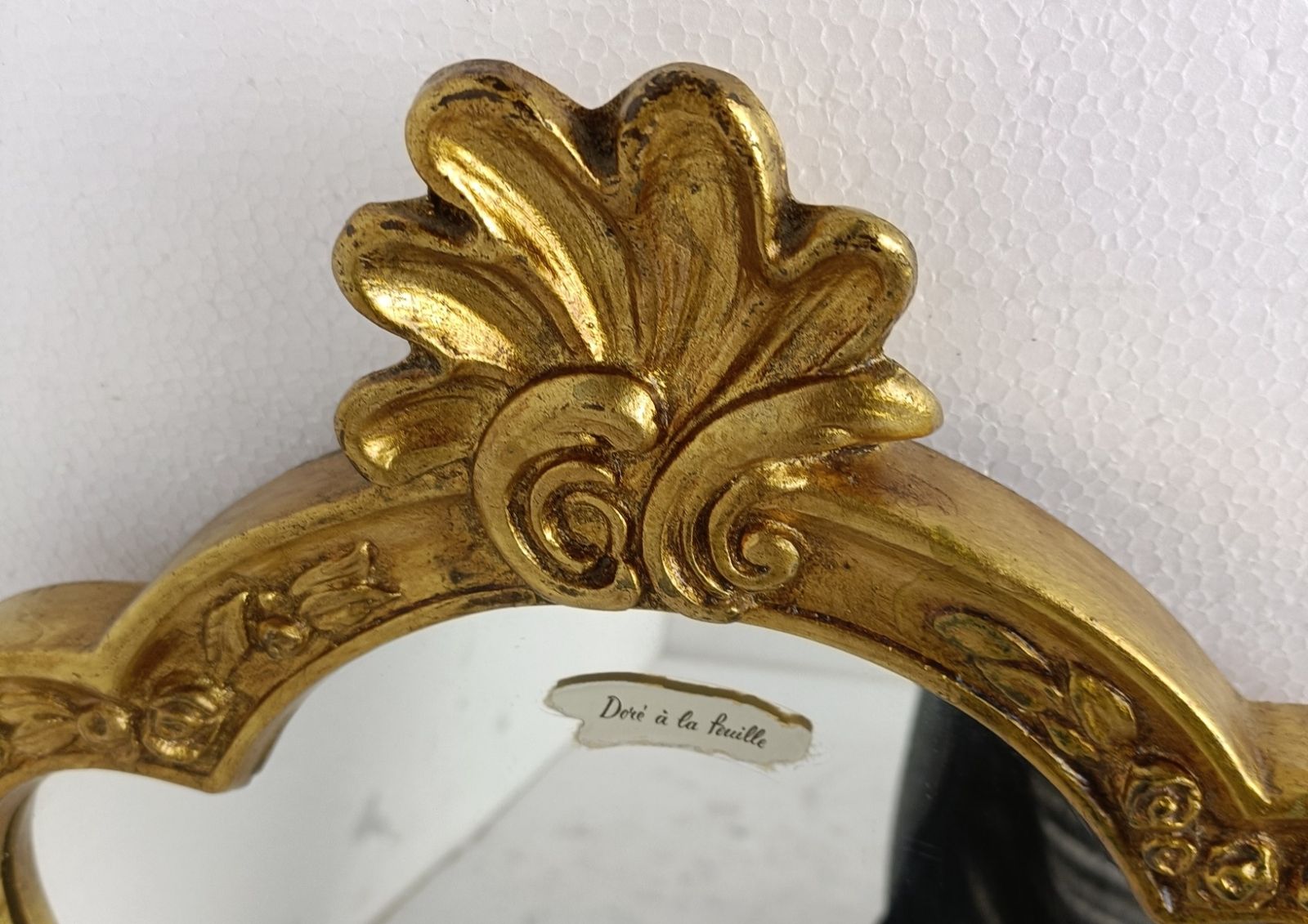 Ornate Wall Mounted Console Mirror Hollywood Regency Gold Gilded Rococo French R photo 223.0