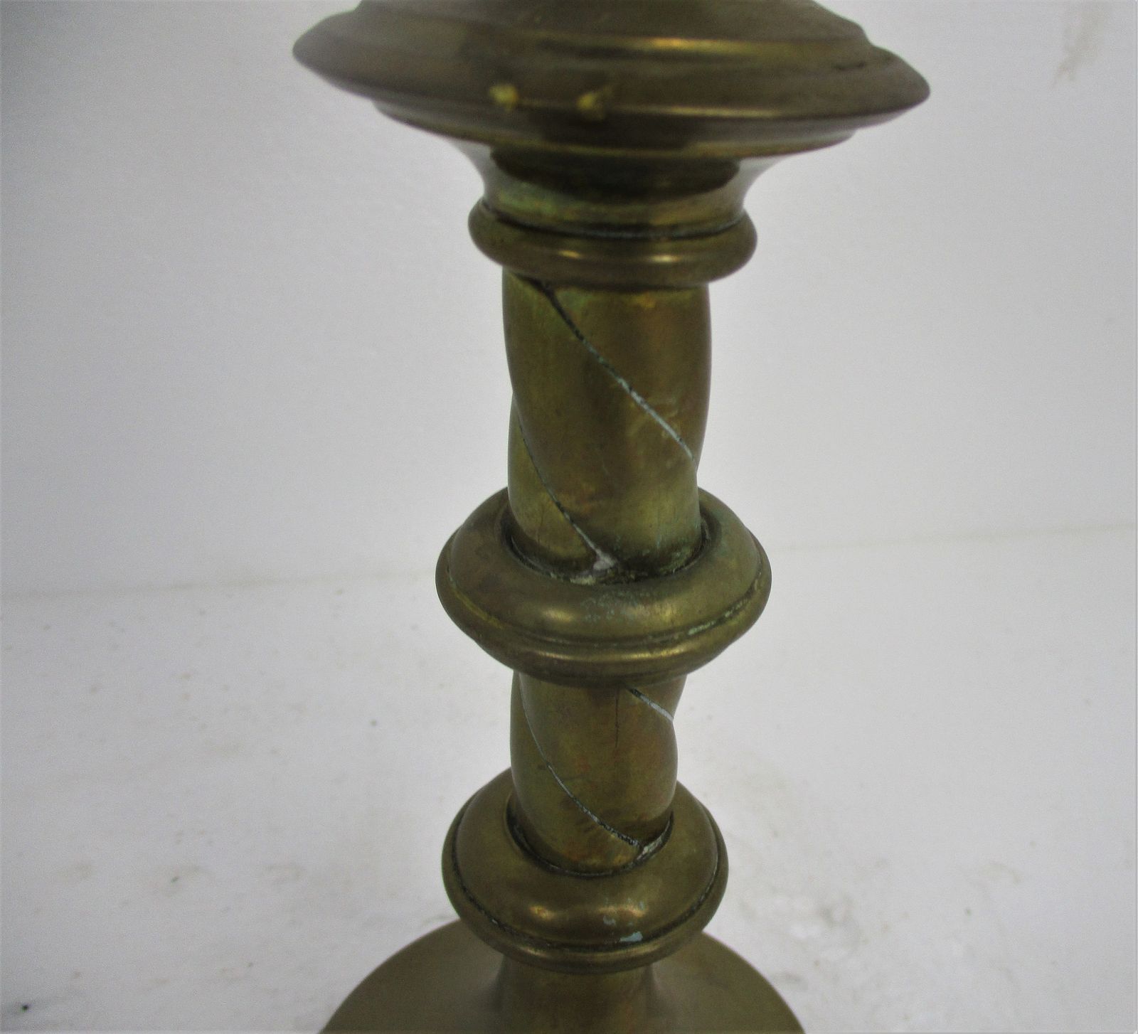 Antique Candle Holder Candle Stick Church  Chapel Altar Monastery Brass Twisted photo Home Decor