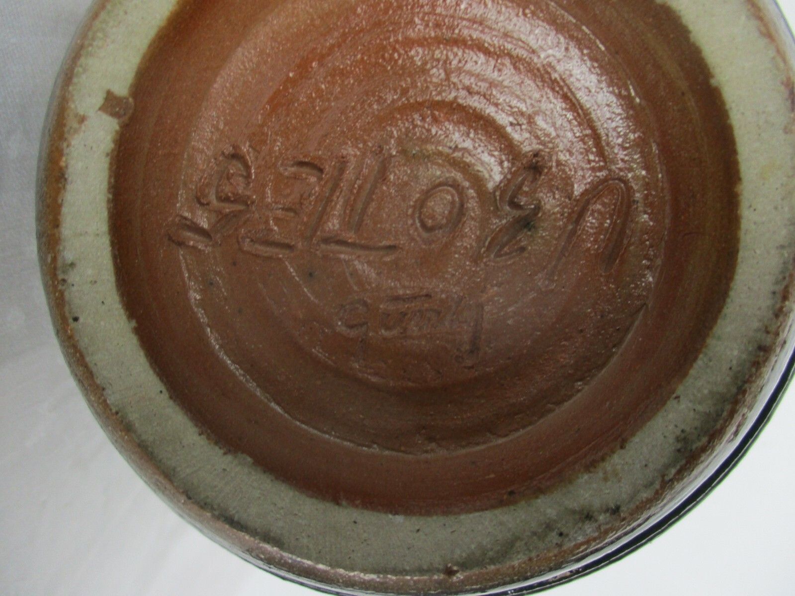 photo for sale Art Deco Revival Tall Vase Marked Roger Guerin Sun Flower  Stoneware  12.40"
