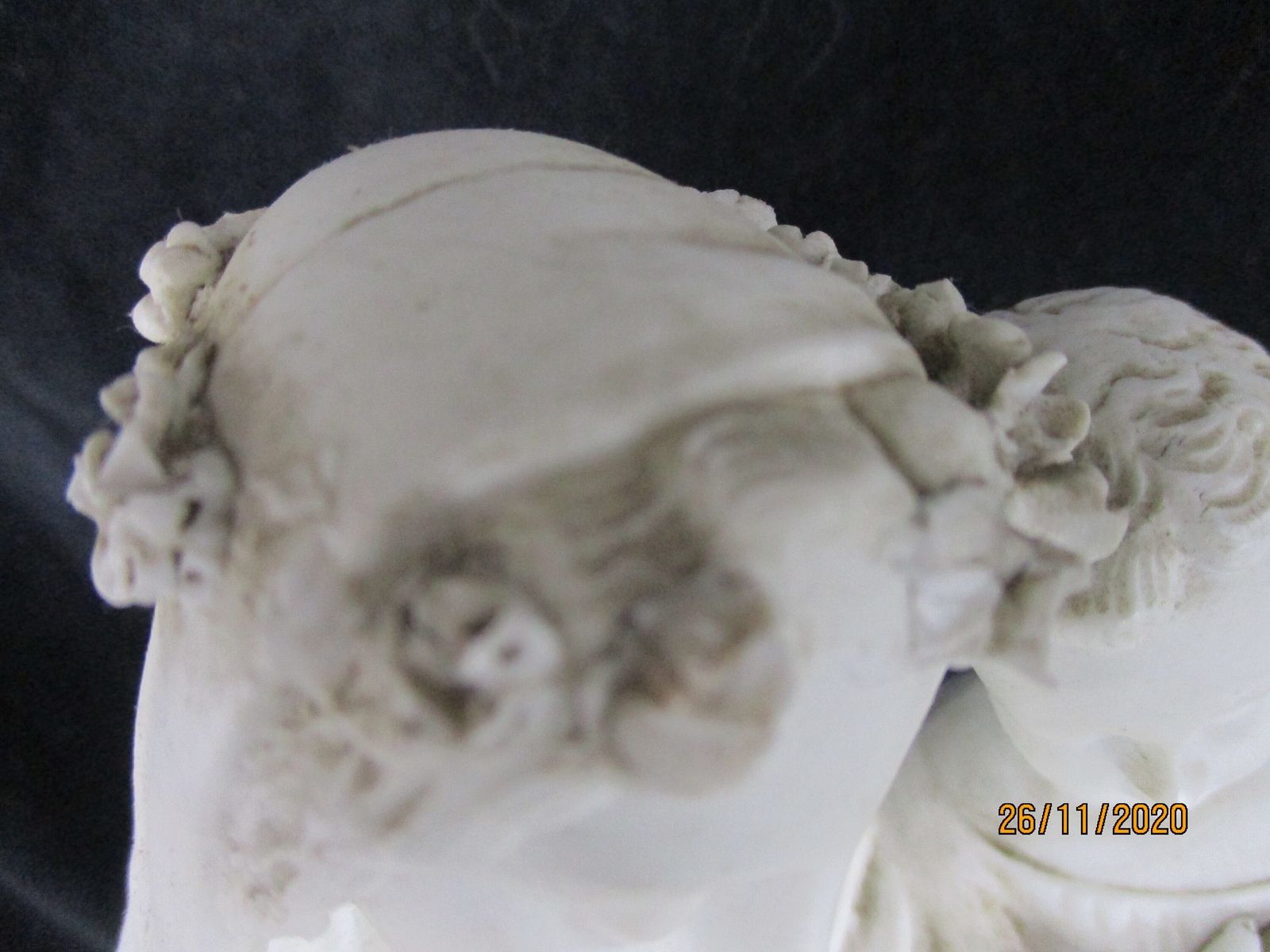 Large French Antique 1900 Bisque Statue Virgin Mary Our Lady Madonna Infant Jesu photo 445.0