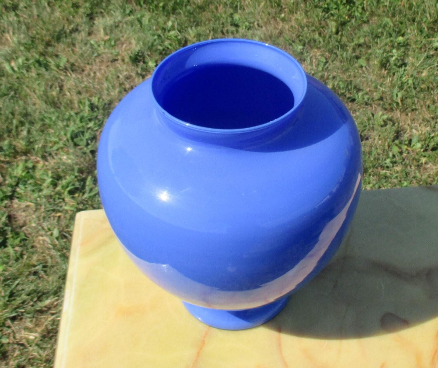 Large Vintage Vase Bulb Vase Blue 60s Lovely photo furniture