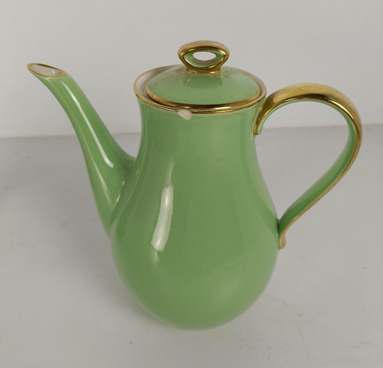 Coffee Tea Set  Boch Freres Keralux Belgium Expo 58, Mint Green Gold 24 K Boch S photo buy