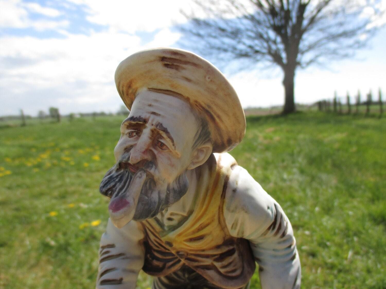 Capodimonte Italy Porcelain Figurines Old Man Lady Grandpa Grandma Nonno Nonna photo furniture