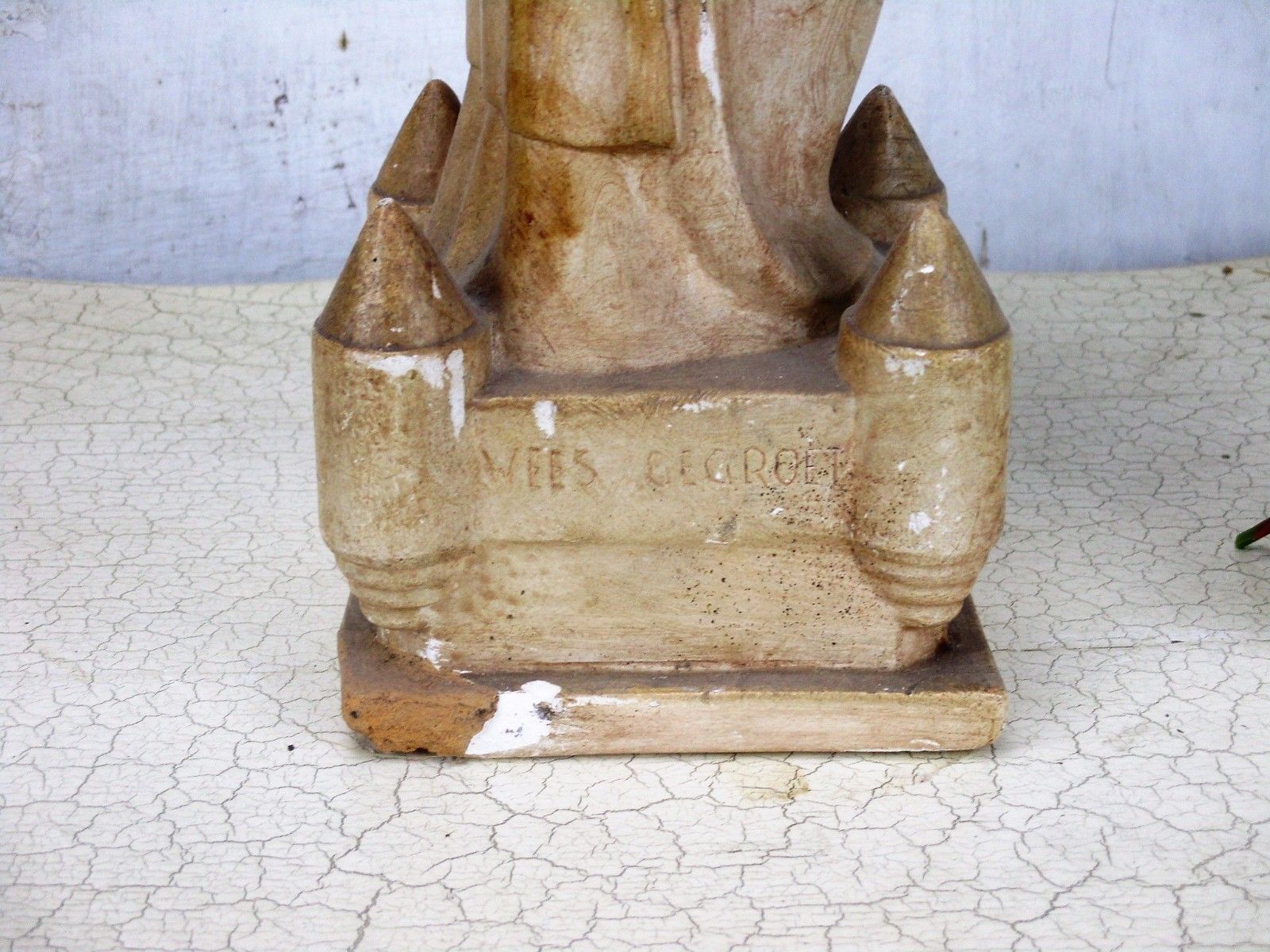 photo furniture Our Lady Viscountess Fortress Patron Of Youth Movement Plaster Statue Htf 18.89"