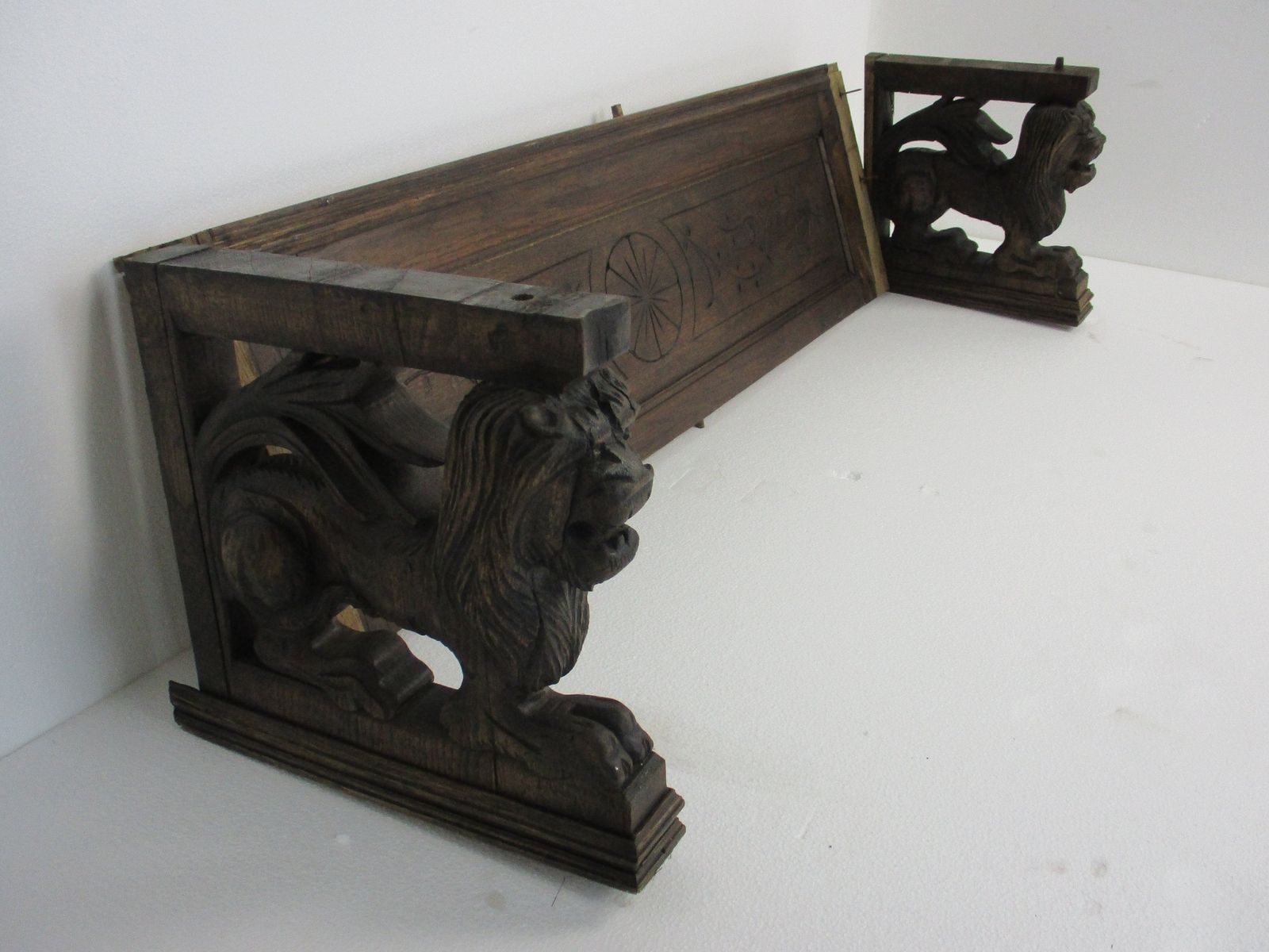 Xl Beautiful Hand Carved Wood Pediment Ornate Over Door Architectural Reclaimed photo buy