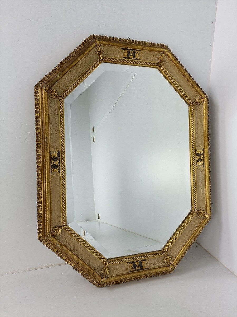 Gorgeous Large Mirror Hallway Bathroom Vanity, Gorgeous Frame Plaster Gilded Etc photo for sale