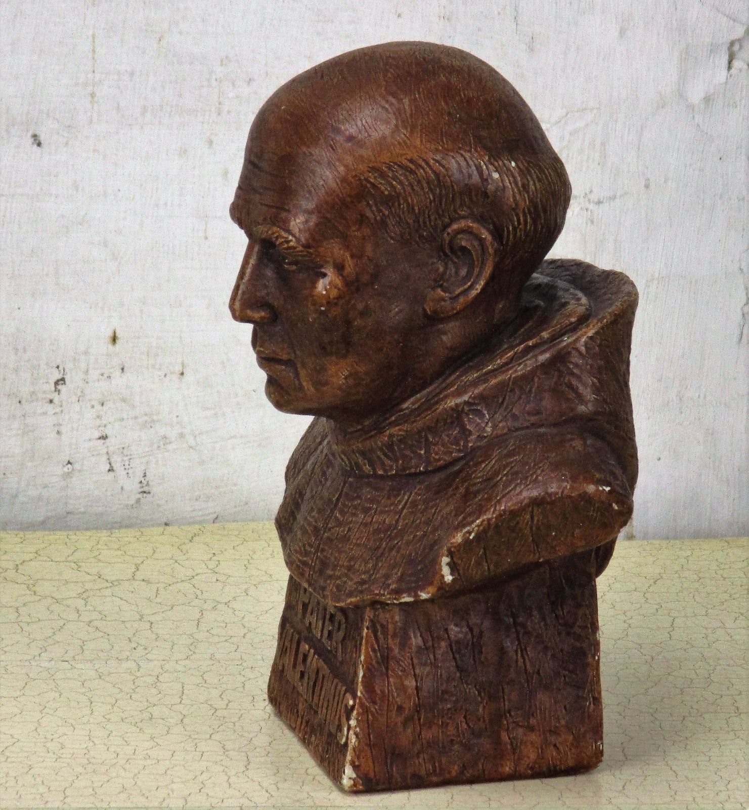 Bust  Statue Father Valentinus Paquay Johannes Ludovicus Plaster Collector  Htf photo for sale