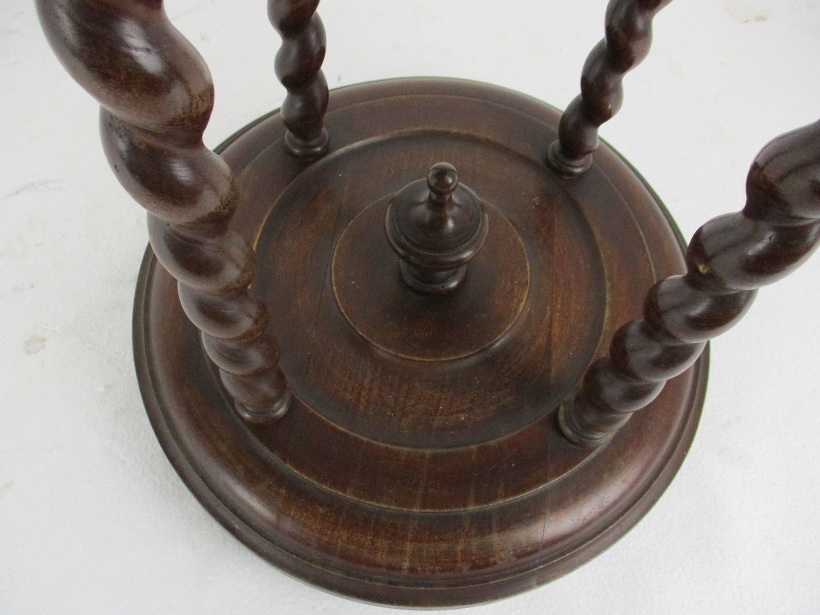 Barley Twist Wooden Side Display Coffee Table Pedestal Plant Stand Hand Carved G photo vinterior