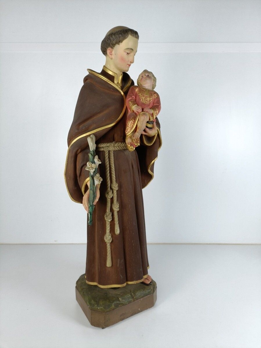 Antique 1900s Neo Gothic St Saint Anthony Padua Church Statue  Finder Lost Artic photo 3235.0