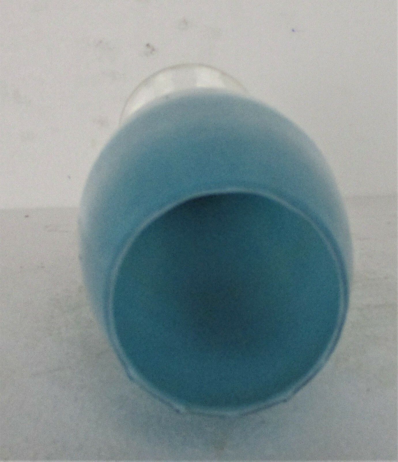 Vintage Goblet Apothecary Jar Cased Art Glass Blue  Mid Century Modern Modernist photo 70.0