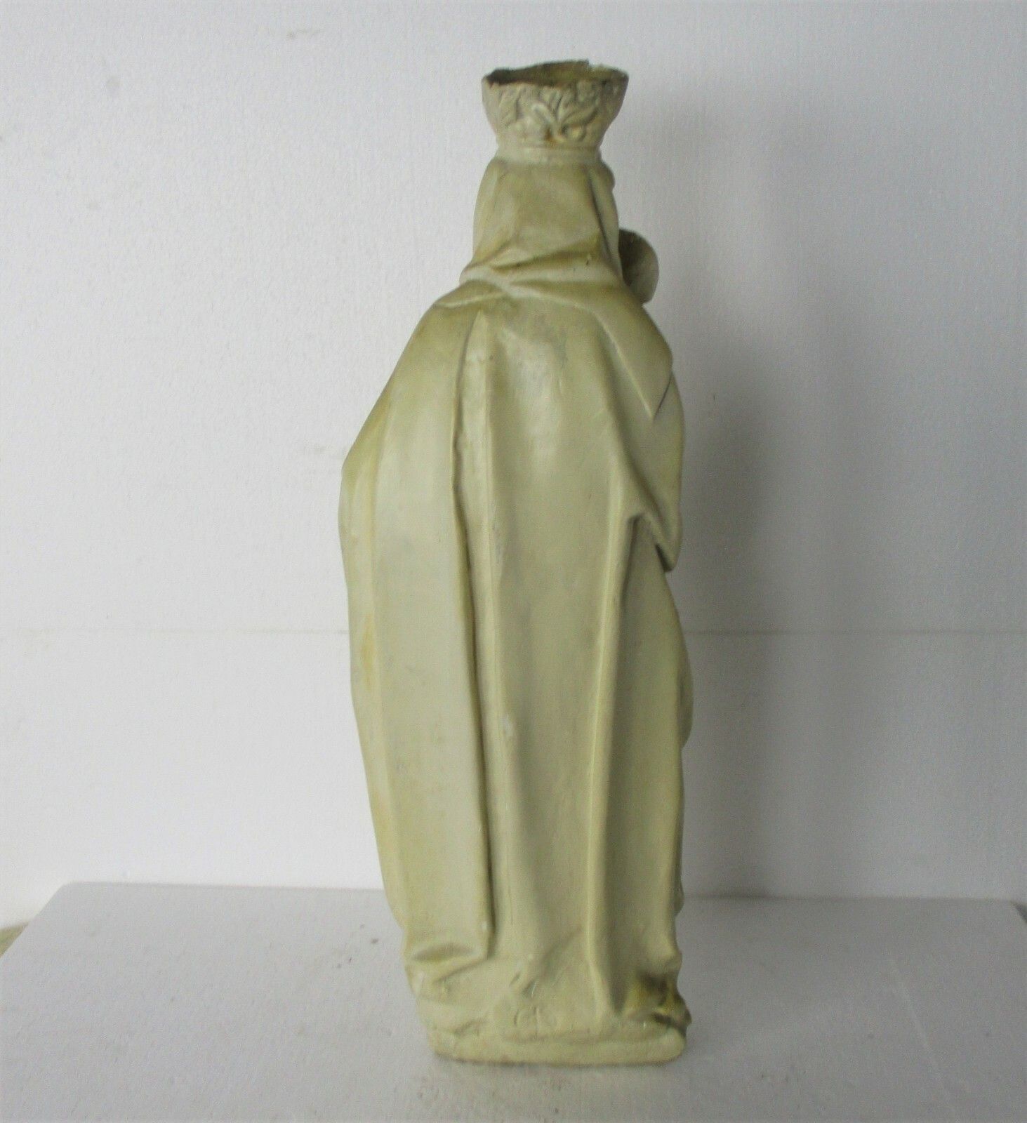 photo for sale Hand Painted Chapel Niche Madonna Virgin Mary Infant Child Statue Plaster Lovely