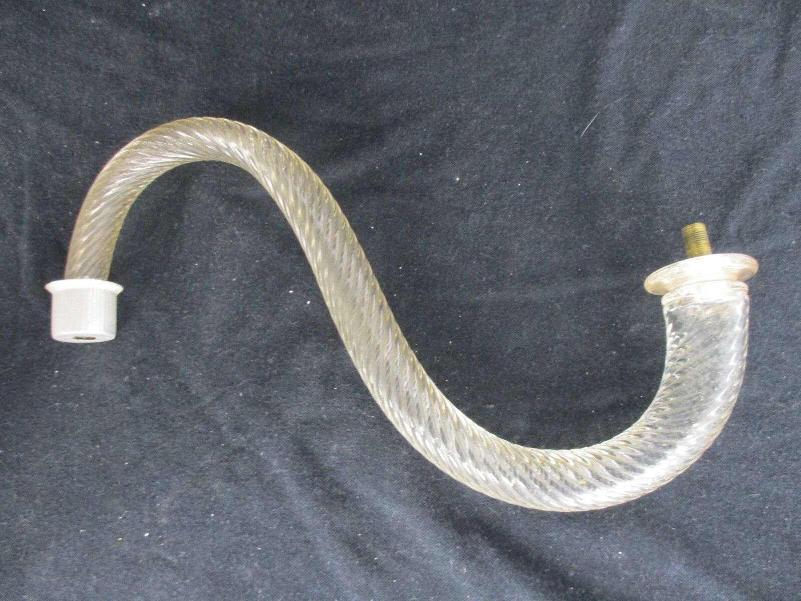 Venetian Murano Part Chandelier Arm Hand Blown Clear Art Glass Piece Reclaimed