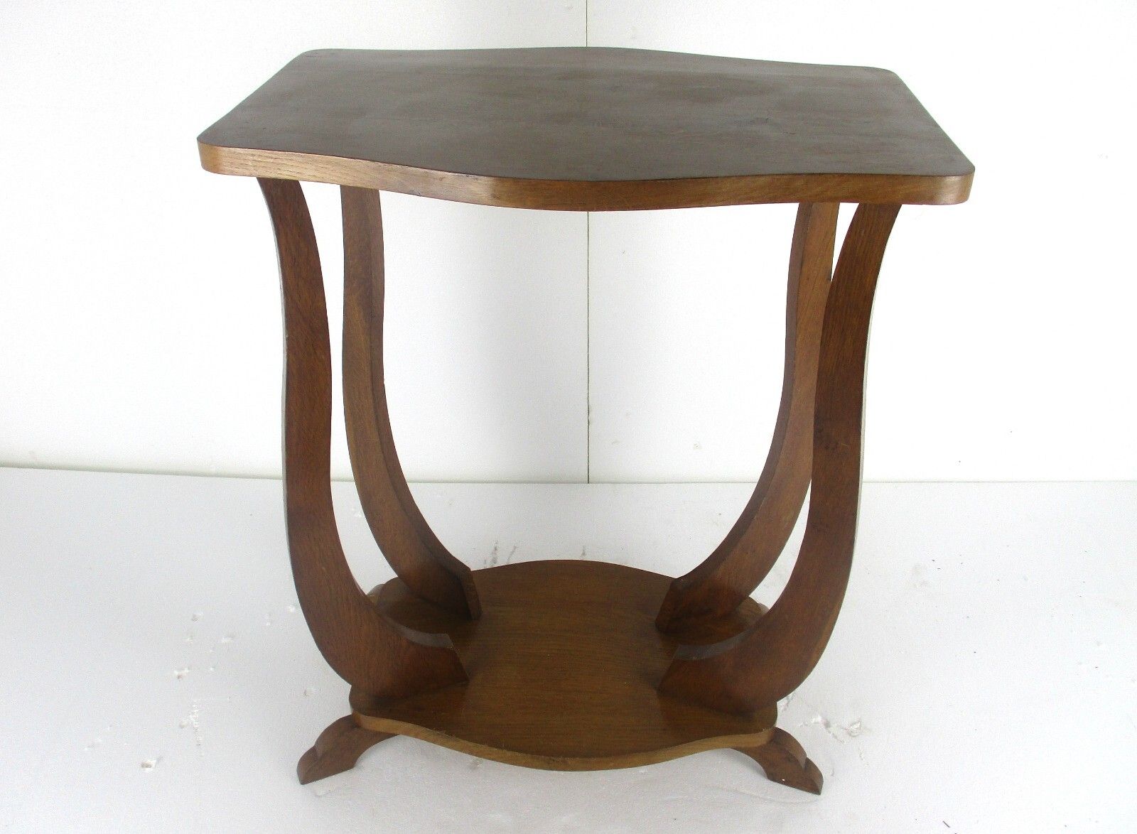 Antique Art Deco Coffee Side Occasional Wine Table Cabinet Two Tier  Gorgeous photo for sale