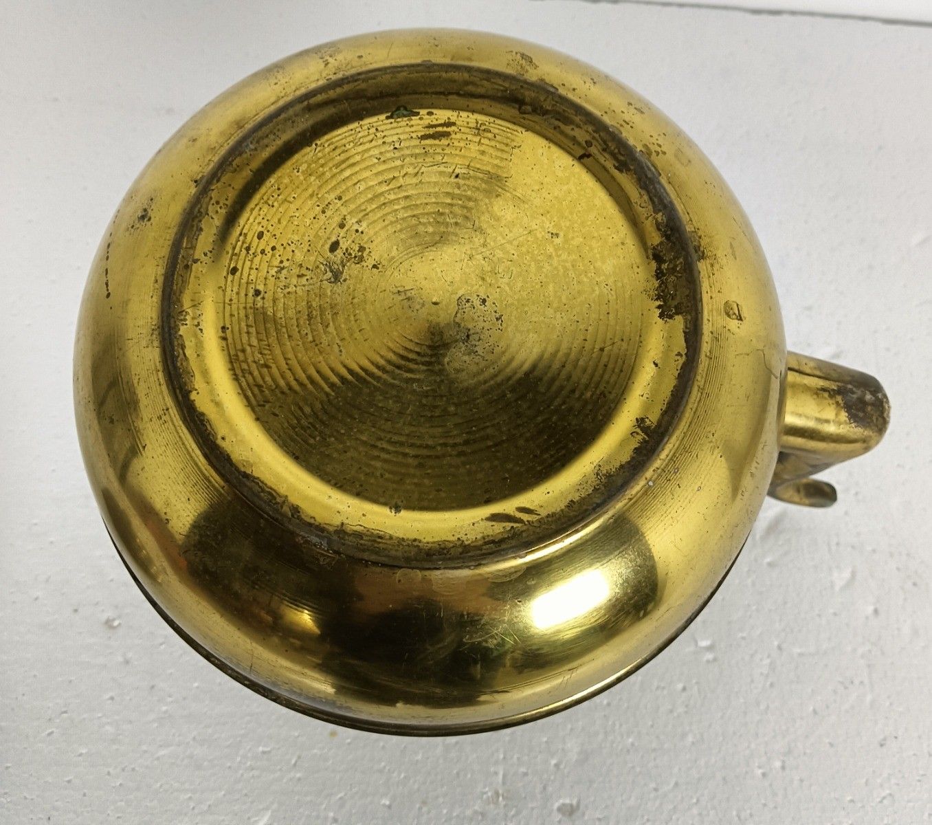 Antique Brass Tea Coffee Water Kettle, Funky Hammered Brass Decorative photo buy