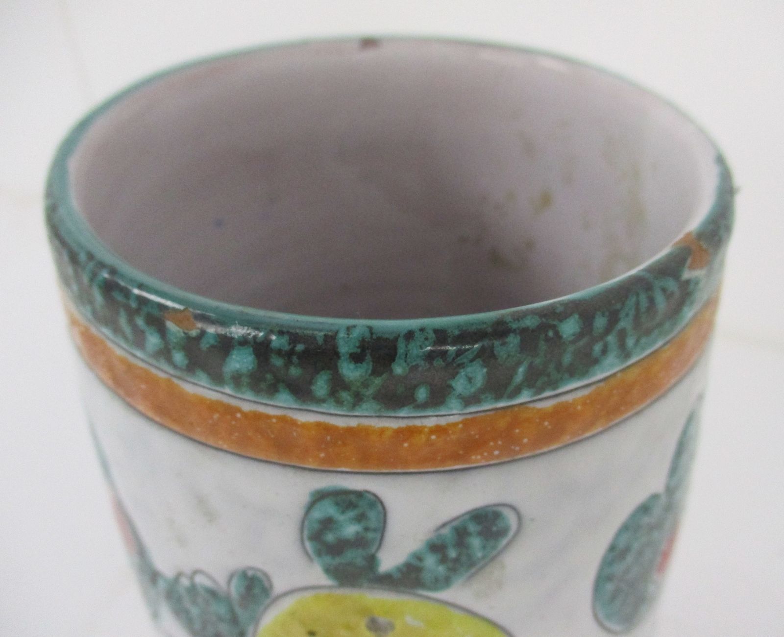 Italian Gambone Style Vase Art Pottery Retro Pop Art Mid Century Modern Modernis photo vintage