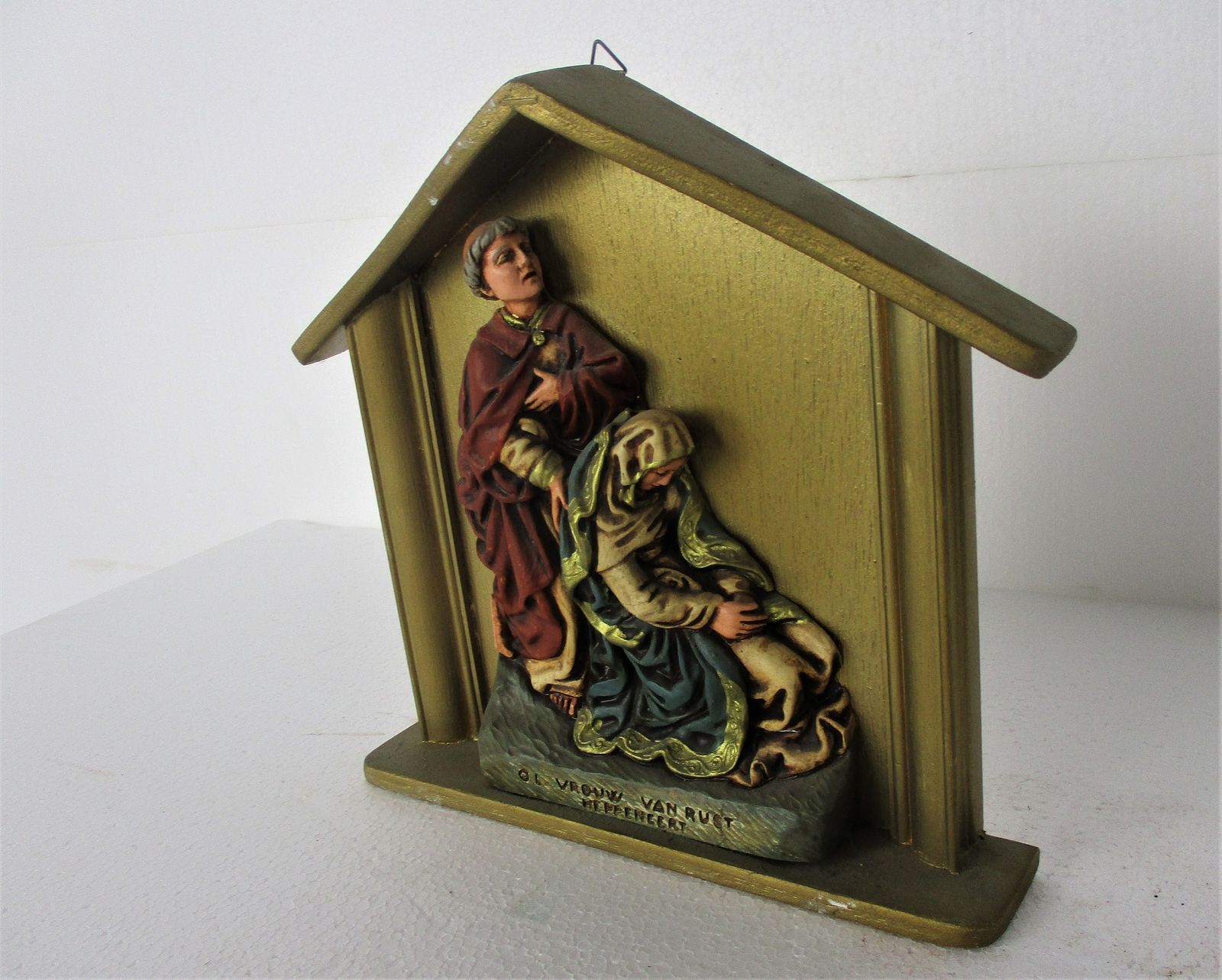 Statue Our Lady Of Rest Heppeneert With John The Evangelist Collector Extremely photo for sale
