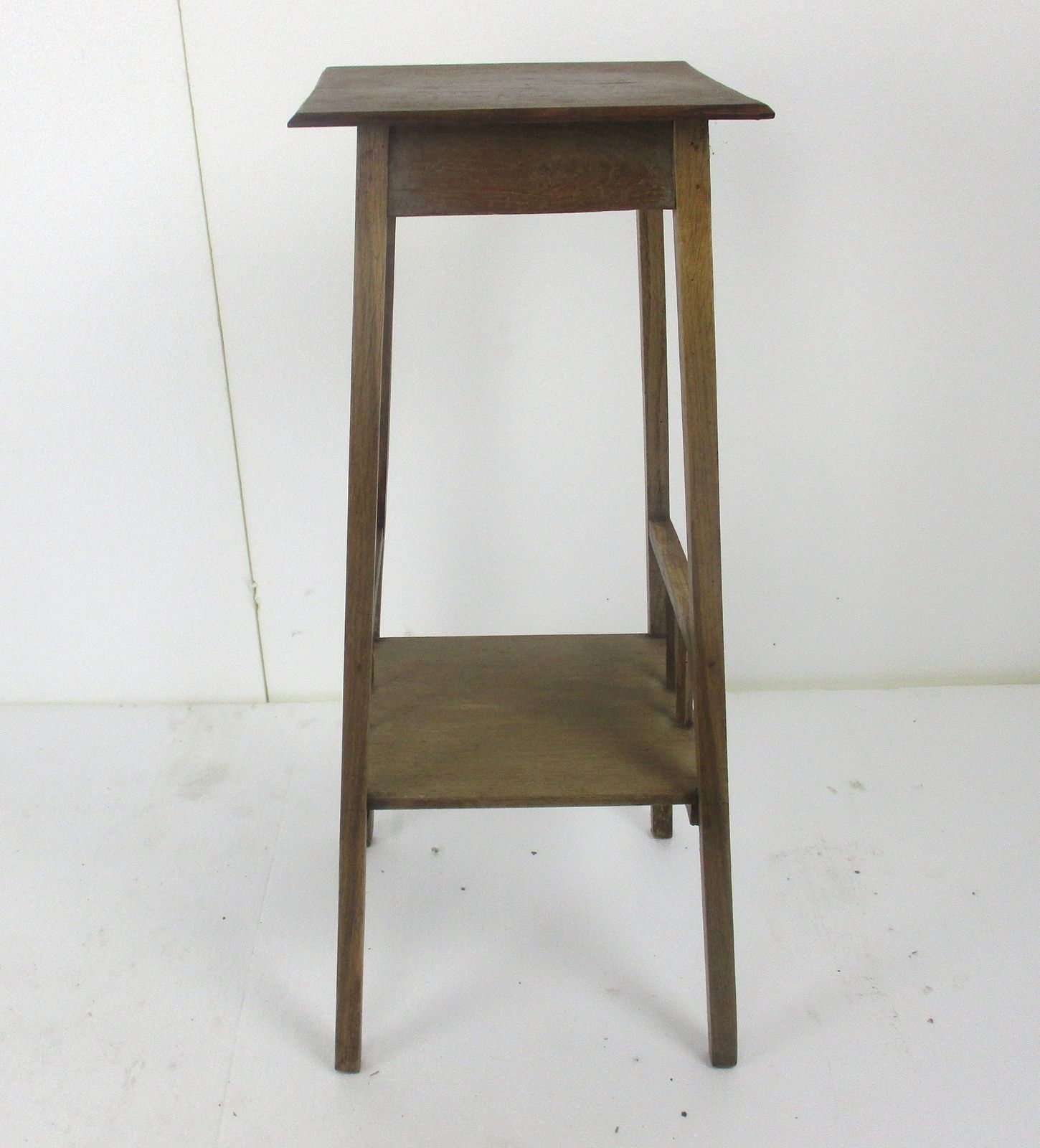 Hand Carved Wood Side Wine Table Pedestal Plant Stand Barn Country Style Art Dec photo for sale
