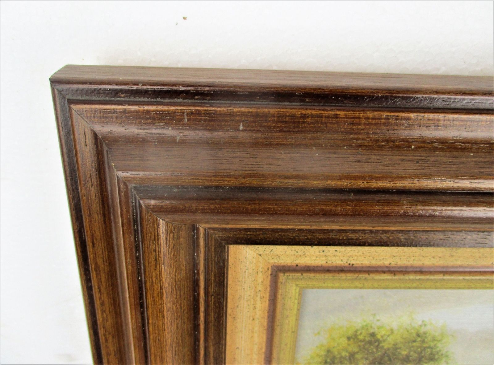 Small Lovely Oil Painting On Canvas Framed Beautiful Landscape Signed F. Moka photo 89.0